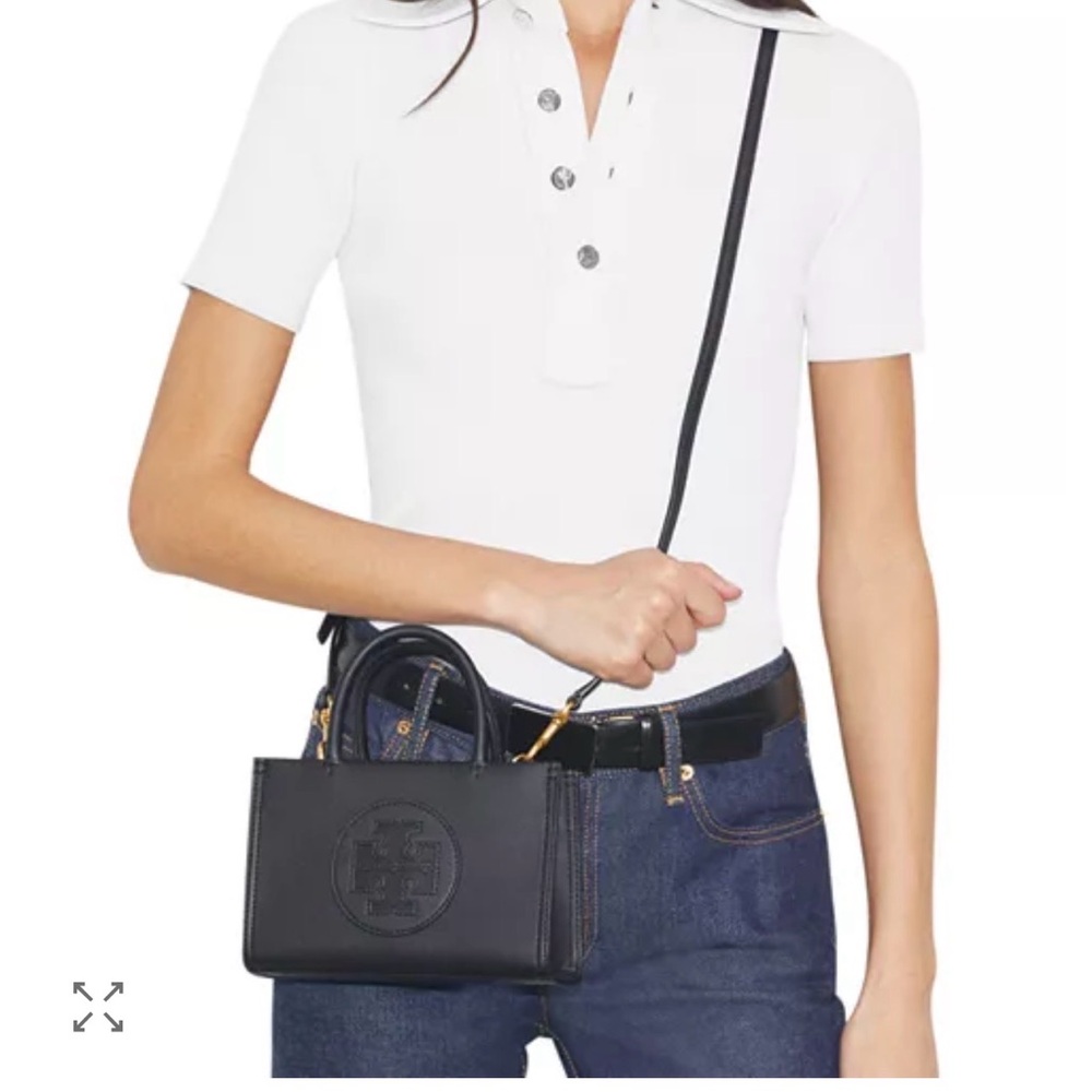 Tory Burch Ella Logo Bio Mini Tote Crossbody Bag - Picture 8 of 8